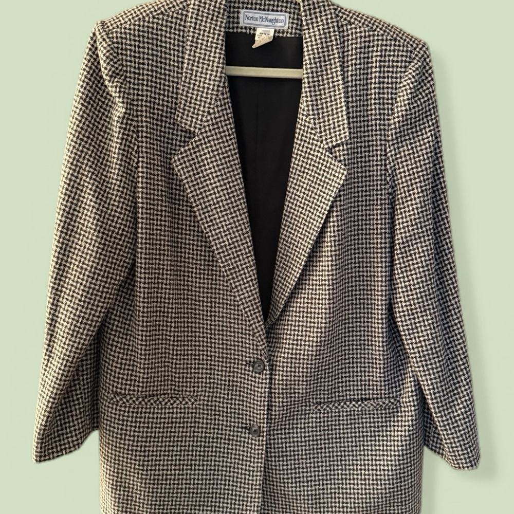 Vintage Norton McNaughton Classic Houndstooth Blazer